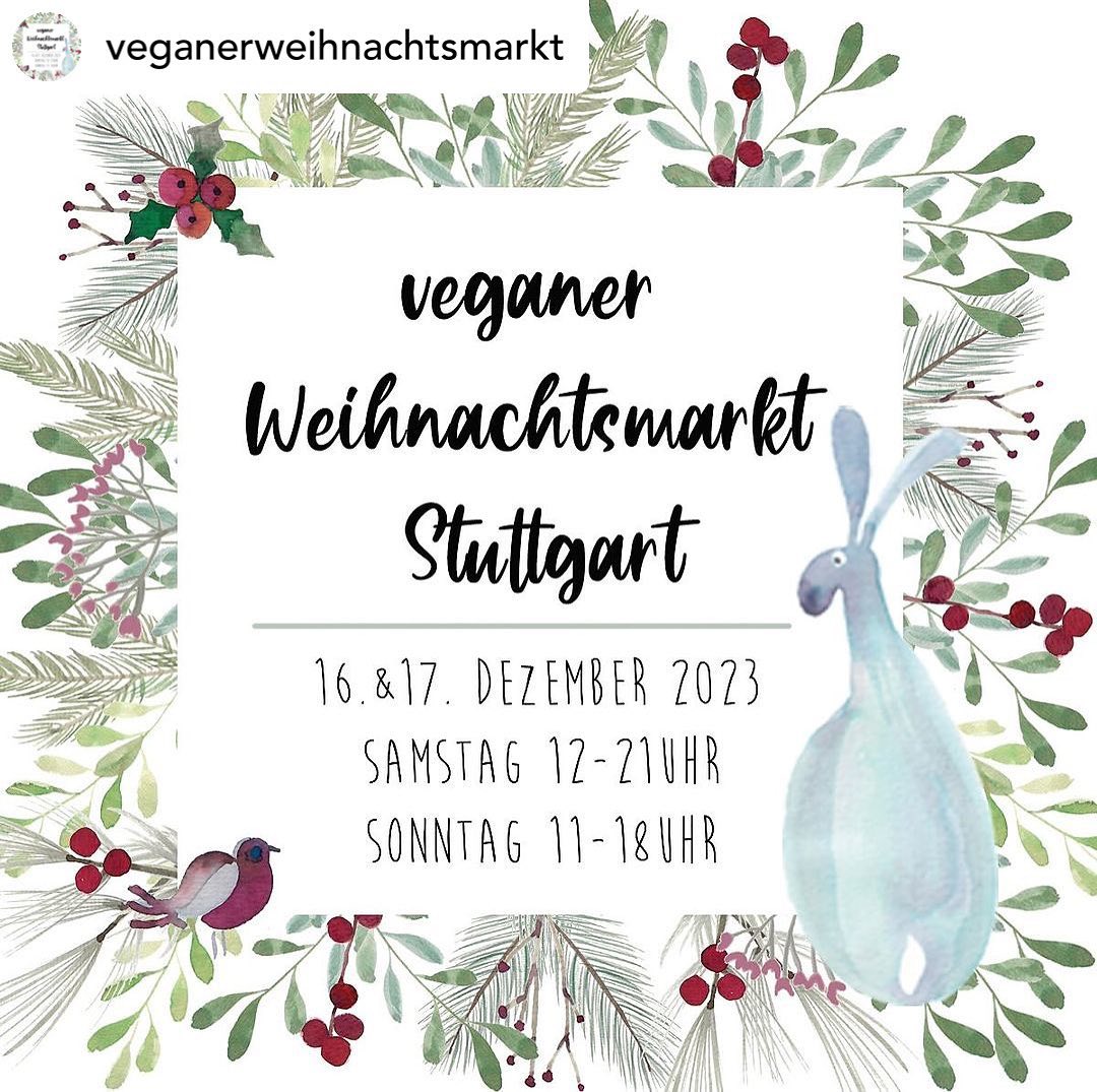 Veganer Weihnachtsmarkt vor der Kulturinsel in Stuttgart