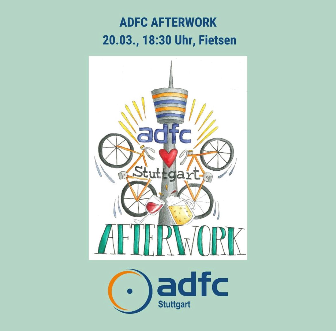 Afterwork of the ADFC Stuttgart (always on the 3rd Wednesday of the month)
