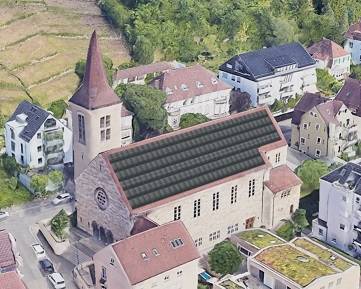 Solar power for Obertürkheim from the church roof